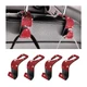 Ywdiml Bling Car Seat Headrest Hooks, 4PCS Crystal Rhinestone Vehicle Red 