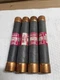 Bussmann NOS-3 One Time  Class H 600vac (set of 4) NOS F1