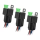 3 PCS 30A Fused Relay Switch Kit, 12V Car Relay with 14&16AWG Harness, 5-Pin