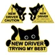 AMZAUTO 3 PCS Student Driver Magnet for Car, Cute Reflective Cat New 3 