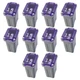10PCS 15 Amp Car Micro Cartridge Fuses - Slow Blow FMM Mcase Type, Black 