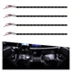DUSCOKE 4PCS DC 12V Waterproof Car LED Light Strip, 30CM/1Ft 11.5 inch, White 