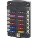 5034 Blue Sea 5034 ST Blade Fuse Block Without Cover 12 Circuit Without Negative