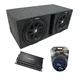 Universal Car Stereo Vented Port Dual 15" Kicker Comp C15 Sub Box & CX1200.1 Amp