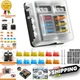 6 Way Fuse Block, 12V Marine Fuse Block with LED Warning Indicator, Waterproo...