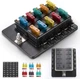 BUNKER INDUST 10-Way Fuse Box Blade Fuse Block Holder with LED Indicator