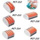 Reusable Spring Lever Terminal Block Electric Cable Wire Connectors 2/3/4/5 Way