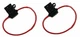 12 Gauge ATC ATO In-Line Fuse Holder Wire Copper 12V Blade Waterproof 2 Pack