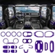 For Jeep Wrangler JL/JT 2018-2021 Gladiator Interior Kit Accessories 21PC Purple