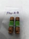 COOPER BUSSMANN,FRN-R-8,FUSETRON 8 AMP FUSE LOT OF 2 PRE-OWNED