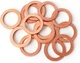 15 Pcs Oil Drain Plug Gasket - 14mm OEM Copper Drain Plug Washer Gaskets - Compa