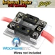 pk STINGER SPD5212 0 GAUGE INPUT & 1 OUTPUT IN-LINE FUSE HOLDER 2 200A ANL FUSES