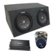Car Stereo Hatchback Sealed Dual 12" Kicker CompR CWR12 Sub Box CX1200.1 Amp