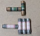 (6) Assorted Bussmann FRN-R-45 Fusetron and Gould Shawmut TR45R Tri-Onic Fuses