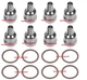 6.0L Powerstroke Diesel High Pressure Oil Rail Repair Kit 8pcs Ball Tube O-Ring