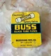 Vintage Buss Glass Tube Fuse Tin SFE 20 20 Amp Bussmann St. Louis W/ 3 Fuses