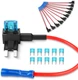 Nilight Fuse Holder Add-a-circuit Fuse TAP Adapter Mini ATM APM Blade-9 Pack.
