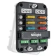Nilight 6 Way Fuse Relay Block with Acc Control Negative Bus 12V Blade Holder AT