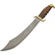 Damascus Sea Marauder Fixed Sword Steel Blade Grooved Wood Handle - DM-5031