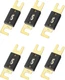 6PCS 60Amp/60A ANL Fuse, Blade Fuse for Marine Car Vehicle Audio Black+Gold 