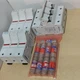 3 ea. US3J3I 3 pole 30A 600V Fuse Holders & 6 ea. ATJ15, 3 ea. ATJ5 Fuses, used