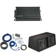 Kicker 45DL7R122 Dual 12" L7R 2-Ohm Loaded Vented Enclosure - w/ CXA1200.1 Am...