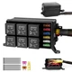 12V Fuse Relay Box Block 6 Relays & 6 Way ATC/ATO Fuses for Auto Car Marine Boat