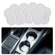 GaRhomxy Car Cup Holder Coaster, Universal Non-Slip Recessed Flower White 