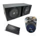 Universal Car Audio Rhino Ported Dual 12 Kicker CompR CWR12 Sub Box CX1200.1