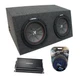 Car Stereo Hatchback Sealed Dual 15" Kicker CompR CWR15 Sub Box CX1200.1 Amp