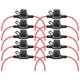 VANTRONIK Waterproof Mini Inline Fuse Holder with 16 Gauge AWG Wire 12 Black 