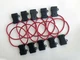 10PCS 12GA.WATERPROOF IN-LINE ATC FUSE HOLDER 100% OFC COPPER CLEAR JACKET WIRE