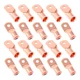 20PCS 1/0AWG 1/4'' Battery Cable Ends Copper Lugs Ring Terminals Wire Connectors