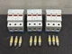 Lot of 3 Ferraz Shawmut USCC31 Ultrasafe 3-Pole Fuse Holder W/ LP-CC-10 Fuses