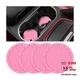 Car Cup Holder Coasters - 2 PCS - Waterproof Non-Slip Sift Spill Proof Pink