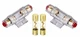 2 IMC Audio In-Line 4/8 Gauge AGU Fuse Holder w/ (2) 100 Amp Fuse for Car Audio