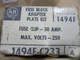 Allen Bradley 1494-C233 Fuse Block Adapter Plate Kit 30A 250V X-401977 NEW!!!