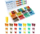 182PCS Car Blade Fuses Assortment Kit Automotive Standard & Mini & Low Profile