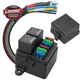 Weasch 12V Pre-Wired Fuse Relay Box, 2 Relays and 6 80A 2 6 Fuses 
