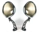 Pair Drilled Headlight Stands w/ Chrome Dietz Buckets (Custom Steel Frame Mount)