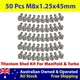 50 Pcs M8x1.25x45mm Titanium Stud Kit for Manifold & Turbo