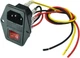 10A 250V Power Socket Inlet Module Plug Switch 10A Fuse with Wiring，Iec320 C14 P