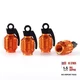 GaRhomxy Tire Caps, Car Tire Valve Stem Caps, Air Caps Cover, Orange