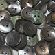 Smoke/Iridescent Japanese Turbo/Snail Shell Button Green Back 13mm 15mm 17mm