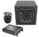 Kicker 45L7R104 10" 1000W Dual Sealed Square Sub Box W/CX1200.1 Amp & 4GA Kit