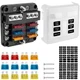 BetyBedy 6 Way Fuse Block, 12V Marine Fuse Box with LED Indicator, Automotive 6-