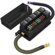 RVBOATPAT 12V Fuse Relay Box with 6 Relays and 11 6 11 Way Fuses 