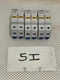 ONE LOT OF THREE USED TWO POLE 30 AMP FERRAZ SHAWMUT FUSE HOLDERS USCC2I