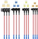 12PCS Car Fuse Taps, 12V Add-a-Circuit Adapter and Kit, With 4 Types Black 