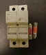 Gould, USM2, 2 Pole Fuse Block, DIN Rail Mount, with 2x 2Amp fuses (tested)